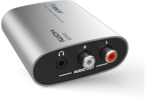 OREI HDMI eARC & ARC Audio Extractor Converter – HDMI ARC to RCA L/R Converter with 3.5mm Jack – ARC/eARC Audio Converter for Speaker, Headphone, Home Theater (DA25)