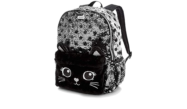 justice black cat backpack