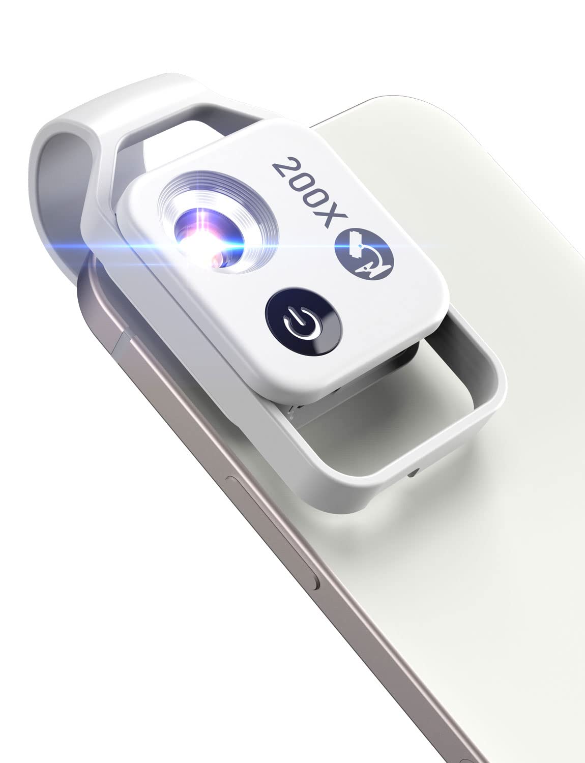 APEXEL Microscope for Phone,200X Cell Phone Microscope for Kids with Slides for Adults to Explore Micworld with LED Light(White)