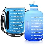 BuildLife Gallon Water Bottle with Straw - 128oz