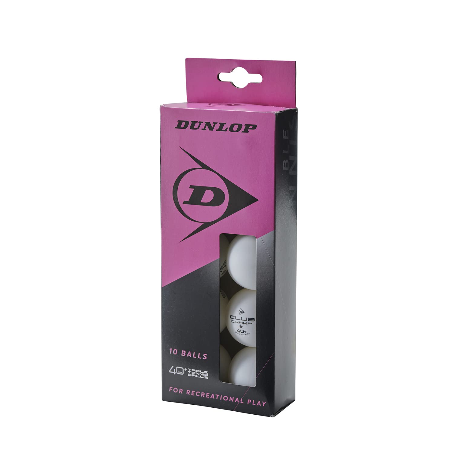 Dunlop 10 Table Tennis Balls White, Beginners Training Balls