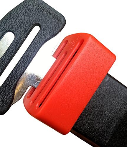 Ganen Car Belt Lock Buckle Guard Prevent Children And kids Opening The Seatbelt Securing the car seat Beltlock (Red)