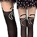 Sanwood Women's Fun Pattern Printed Tattoo Pantyhose Stockings Tattoo Legging Tights (Cat)