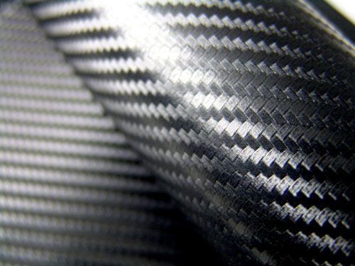 TC 3D Carbon Fiber Vinyl Bubble-Free Film Wrap - BLACK 30" x 59"