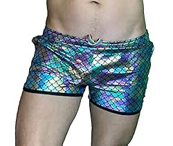 Mens Running Booty Shorts, Zippered Pockets, Rave