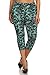 Leggings Depot Women's Butterknit Capri Cropped Regular and Plus Printed Leggings Tights Batch13 (Plus (Size 12-24), Teal Swirl)
