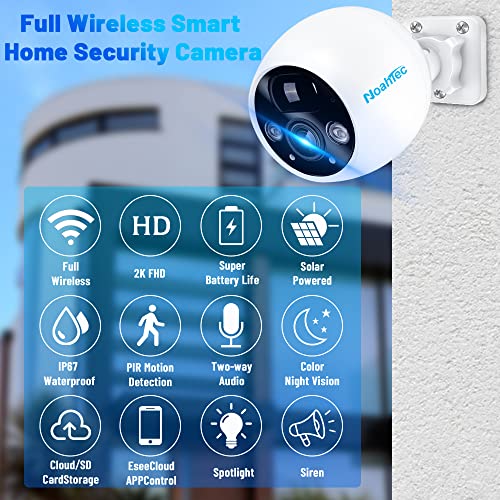 NoahTec Home Security Cameras Wireless Outdoor, 2K Wireless Security