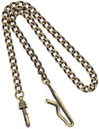 Charles Hubert Antique Gold Finish Brass 14.5In Pocket Watch Chain