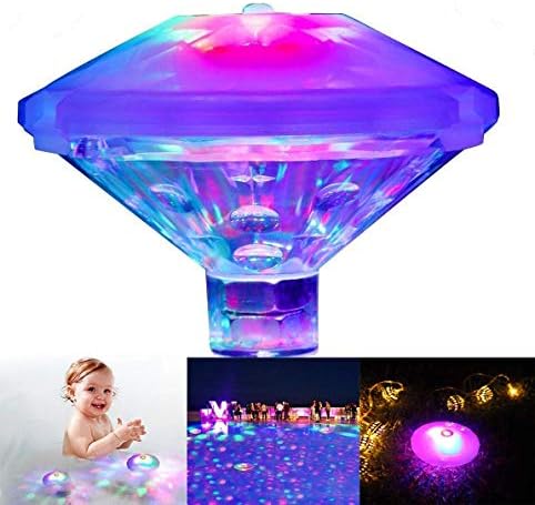 Yundabyy Waterproof Swimming Pool Lights, Baby Bath Lights The Tub(7 Lighting Modes), Colorful Bath Toys Bathtub Led Light Toys, Floating Pool Light Bulb Pool, Pond, Hot Tub Party Decorations