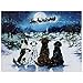 Northlight LED Lighted Fiber Optic Dogs and Santa's Sleigh Christmas Wall Art 12