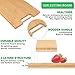 JASZMER Natural Bamboo Cutting Board, Preminum Wood Cutting Board Multi-Size Chopping Serving Board with Handle, 13.38✕9.45✕0.71 in
