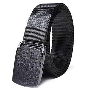 [スタビリスト] ナイロンベルト メンズ フリーサイズ ミリタリー ウエスト スポーツ バックル 自衛隊 軽量 黒