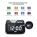 INLIFE Dual Alarm Clock with FM Radio, USB Phone Charging, Speaker, Indoor Thermometer, Dimmer Control, Snooze Function