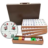 Mose Cafolo Chinese Mahjong X-Large 144 Numbered Melamine Tiles 1.5" Large Tile with Carrying Travel Case Pro Complete Mahjong Game Set - (Mah Jong, Mahjongg, Mah-Jongg, Mah Jongg, Majiang)