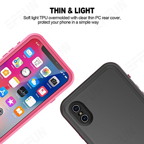 iPhone X Waterproof Case, EFFUN IP68 Waterproof Shockproof Dirtproof