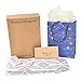 Christmas Gift Bags Bulk - Set of 16: 12 Assorted Medium Size Bags with Rope Handles + 2 Wine Bags + Tissue Paper + 12 Cards