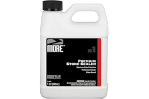 MORE SURFACE CARE More Premium Stone Sealer - Water-Based Protectant - Granite, Marble, Concrete & Grout Sealer - for Indoor & Outdoor Use - Protects Against Oil, Water-Based Stains - Unscented - Quart (32 oz)