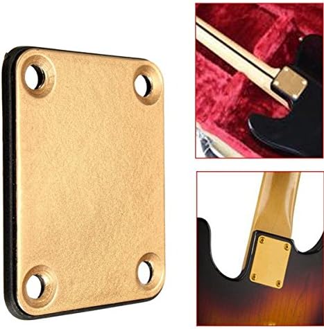 Guitar Neck Plate with 4 Screws Replacement Part for Fender Strat Electric Guitar