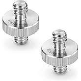 SmallRig 1/4" to 1/4" Male Threaded Screw Adapter Double Head Stud for Camera Cage Monitor LED Microphone, Pack of 2-828