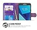 ERAGLOW Galaxy J7 V / J7 Perx / J7 Sky Pro / J7 Prime / J7 2017 / Galaxy Halo Case Luxury PU Leather Wallet Flip Protective Case Cover with Card Slots and Stand for Samsung Galaxy J7 2017 (Purple)