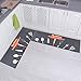 Carvapet 2 Pieces Non-Slip Kitchen Mat Set Rubber Backing Doormat Runner Rug Set, Kitchenware Design (Grey 15