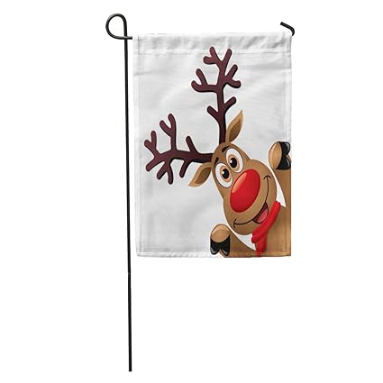 Amazoncom Semtomn Garden Flag Xmas Drawing Of Funny Red