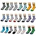 ShoppeWatch 12 Pairs Baby Toddler Socks with Grips Anti-Slip Non-Skid Bottoms For Kids Infant Babies Boys 2T and 3T Walkers BBSK41B