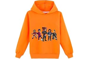 DYWPYCLQ Kids Boys and Girls Hoodie Funny Game Cartoon Fashion Pullover Sweater Long Sleeve top Youth Clothing 5-13Years
