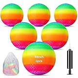 Hanaive 6 Pcs Playground Ball 10 Inch Kickballs