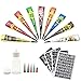 Henna Tattoo-Henna Tattoos Kits-9 Color Temporary Henna Tattoos Paste Cone with 107 Pcs Henna Template Set,1 x Applicator Bottle and 5 x Plastic Nozzle