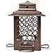More Birds Bronze Metal Hopper Bird Feeder, Sunflower and Mixed Seed, 4 Feeding Stations, 3.6 lb Seed Capacity