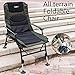 VINGLI Professional Fishing Chair Foldable,180° Adjustable Reclining Mesh Padded Back,Outdoor Portable Camping/Picnic/Hiking/Beach Stool,Support 350LBS,w/Steel Armrest,Free Durable Carry Bagthumb 2