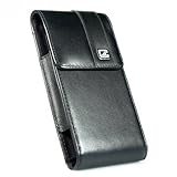 [Gorilla Clip] CASE123 MPS MkII TL Premium Genuine Leather Large Oversized Vertical Swivel Belt Clip Holster for Apple iPhone 6 / 6s / 7 for use with Otterbox Commuter/Symmetry,Speck,Spigen,Case-mate