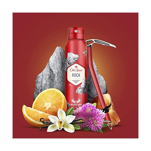 Old Spice Rock Antiperspirant and Deodorant Spray 150 ml, Pack of 6