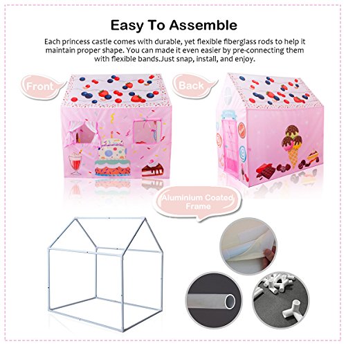 Anyshock Playhouse for Kids Tent, Princess Castle Play House for 1-8 Year Old Children Boys Girls Baby Indoor Outdoor Gifts Toys