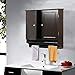 go2buy Wall Mounted Medicine Cabinet Kitchen/Bathroom Wooden Hanging Storage Organizer, Espresso
