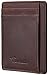 Travelambo RFID Front Pocket Wallet Minimalist Wallet Slim Wallet Genuine Leather(crazy horse coffee)