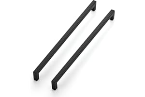 Ravinte 5 Pack 12-3/5 Inch Square Cabinet Handles - Matte Black Pulls for Kitchen Drawers and Cabinets - Hardware for Cupboar