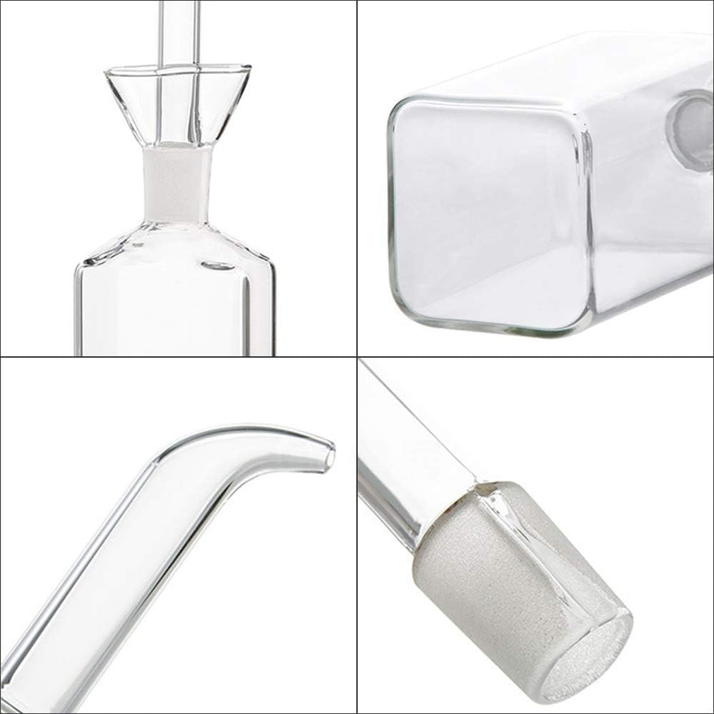 Lanhope Oil Bottle Glass Olive Oil Dispenser Bottle Glass Cooking Oil Vinegar Measuring Dispenser With Spout for Kitchen and BBQ (250ml/8.54oz) - Image 5