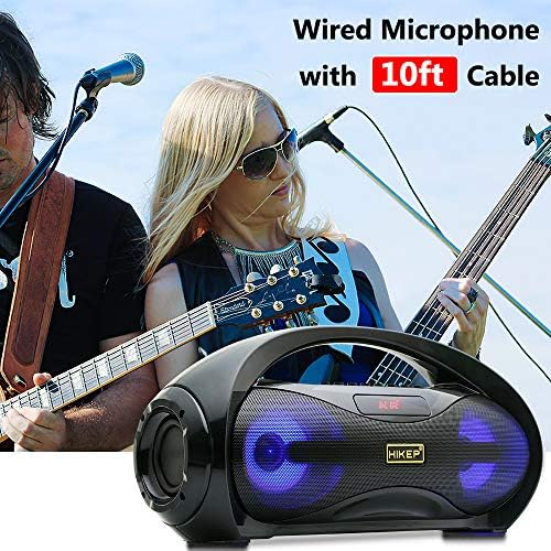 HIKEP Portable Bluetooth Karaoke Machine, Wireless PA Speaker System