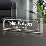 Personalized Name Plate for Desk - Custom Engraved