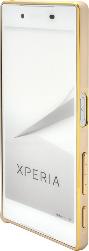 Amazon Co Jp Plata Xperia エクスペリア Z5 So 01h Sov32 501so 用 ゴールド ライン アルミ バンパー ケース ゴールド Gold 金 家電 カメラ