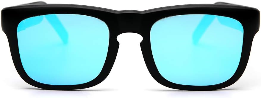 Mutrics Smart Audio Sunglasses Streaming Audio Via Bluetooth 5.0, Lithium Battery, UV 400 Lens, Water Resistance, Shatter and Scratch Resistance - Black Blue