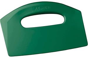 Remco 69602 Green Polypropylene Stiff Bench Scraper, Injection Molded Blade, 5" L x 8.5" W, 1 Piece