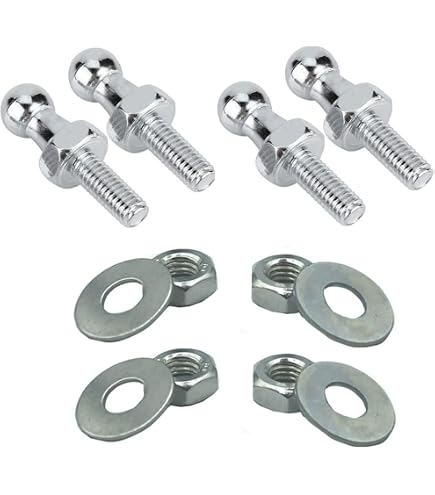 thumbnail image 2 of 2-Pack 10mm Threaded Ball Studs – 5/16-24 Threads For Gas Struts, Props, And Springs 2 of 6