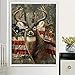 BENBO American Flag Deer Full Drill Crystal DIY 5D Diamond Paint by Number Kits for Adults Rhinestone Embroidery Cross Stitch Painting Picture Home Wall Decor, 15.8In X 11.8In