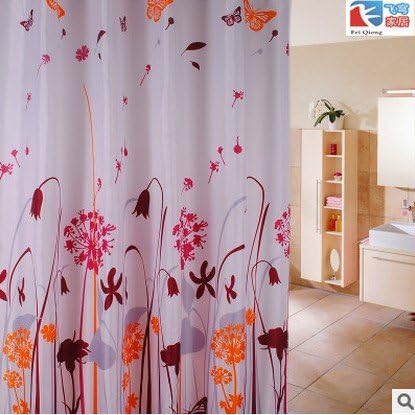 180*180cm 1Pcs Dandelion Shower Curtains Design Water Resistance Fabric Polyester Waterproof Home Bathroom Curtains