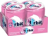 Orbit Bubblemint Sugarfree Gum, 55 piece bottles (Pack of 4)