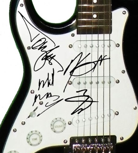 1 Motley+Autographed+Signed+Guitar+Facsimile