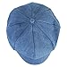 DDLBiz Fashion Women Beret Hat Joker Jean Blue Newsboy Pure Color Octagonal Cap (Blue)